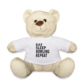 Eat sleep bowling repeat for bowling lovers - Teddy Bear - white - Front