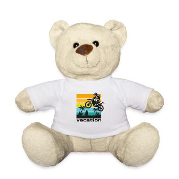SUPER MOTO sauter en vacances - Nounours - blanc - Devant