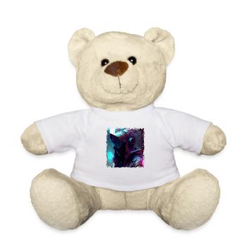 Cyborg in einer düsteren Zukunft als Dystopie - Teddy - Weiß - Vorne