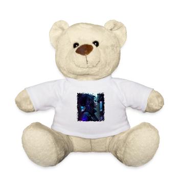 Weiblicher Cyborg in einer möglichen Neon Zukunft - Teddy - Weiß - Vorne