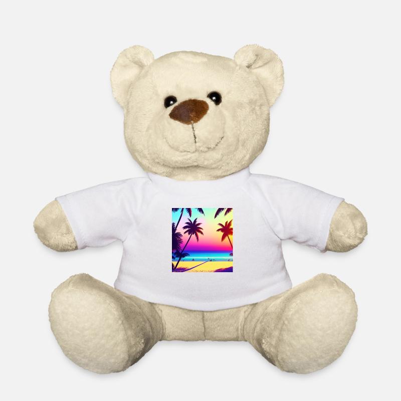 Retro Strand 80er Jahre - Teddy - Weiß