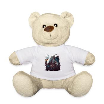 Neptune the Roman god with beer - Teddy Bear - white - Front