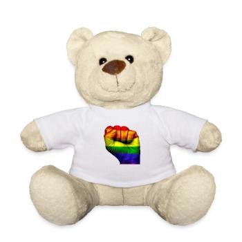 Fist Gay flag - Nounours - blanc - Devant