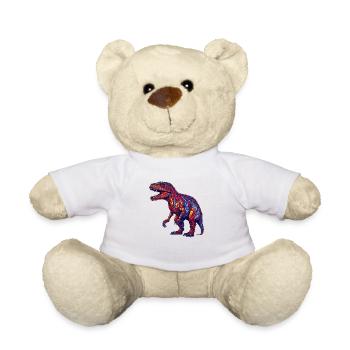Dinosaures aux couleurs vives et vives - Nounours - blanc - Devant