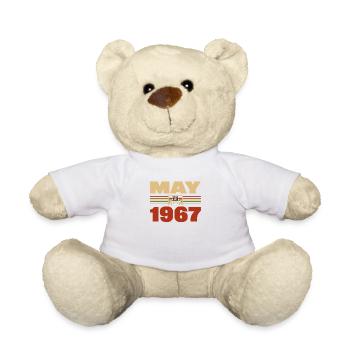 56e anniversaire mai millésime 1967 Idée cadeau - Nounours - blanc - Devant