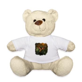 Hummingbirds have iridescent feathers - Teddy Bear - white - Front