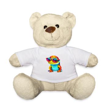 Ouk le lézard à lunettes - Nounours - blanc - Devant