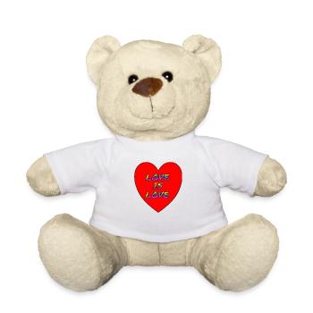 Love is Love im Herzen - Teddy - Weiß - Vorne