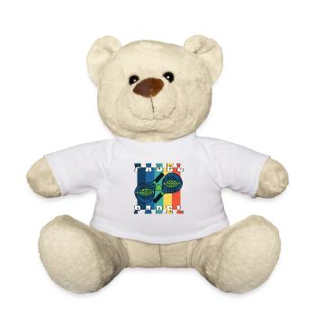 Padel Paddle Raquette Tennis Sport I Cadeau - Nounours - blanc - Devant