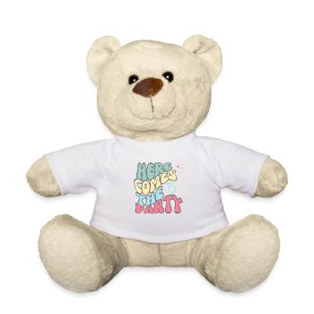 Hier kommt das Party-Team der Braut - Teddy - Weiß - Vorne