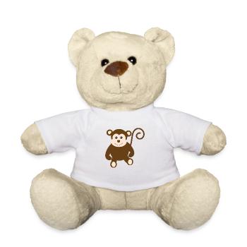 Monkey - Teddy Bear - white - Front