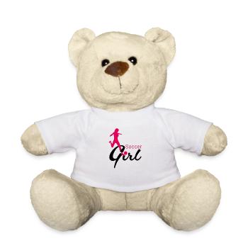 Jeu de passes de fille de football - Nounours - blanc - Devant