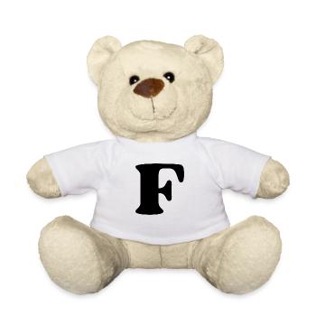 Buchstabe f - Teddy - Weiß - Vorne
