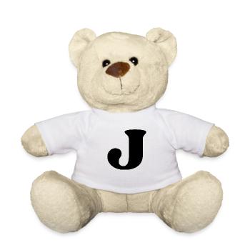 Lettre j - Nounours - blanc - Devant