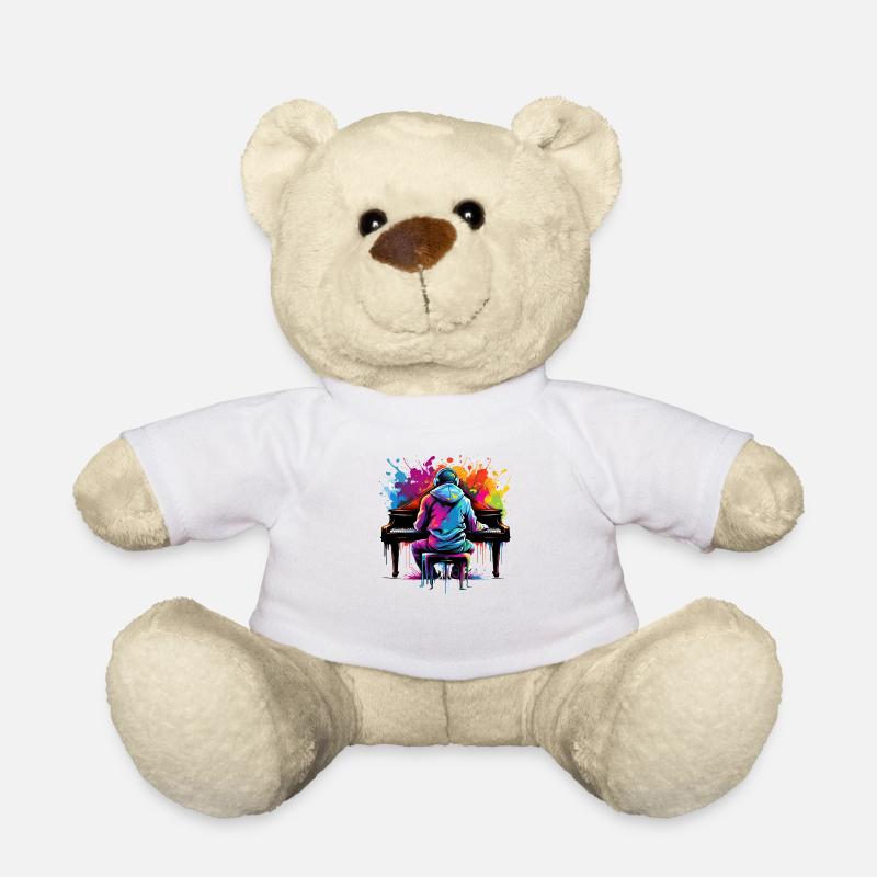 Claviériste avec casque style graffiti - Nounours - blanc