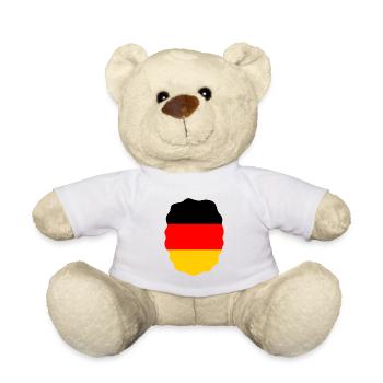 Drapeau de l’Allemagne Drapeau allemand Used Look Home - Nounours - blanc - Devant