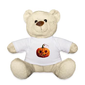 Spooky Horror Pumpkin Head: Pumpkin Monster - Teddy Bear - white - Front