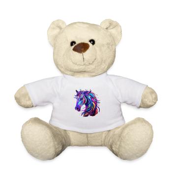 Cadeau pour les fans d’équitation du village du cheval pour enfants et cavaliers - Nounours - blanc - Devant