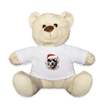 Magical Golden Retriever Christmas Dog in the Snow - Teddy Bear - white - Front