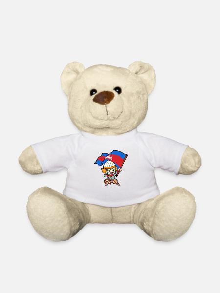 Temple du Cambodge Khmer Vintage drapeau je cadeau - Nounours - blanc