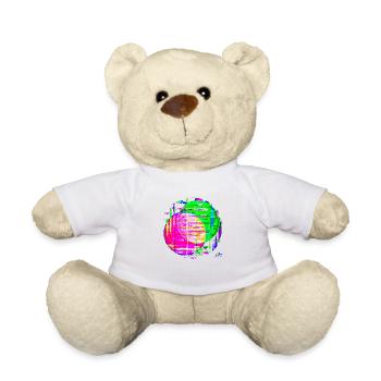 "Circle2" by Acryl Gallery & Design - Teddy Bear - white - Front