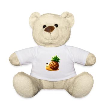 Cute snail with pineapple house - Teddy Bear - white - Front
