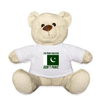 Pakistan Don't Panic - Teddy Bear - white - Front