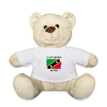 Saint-Kitts-et-Nevis - Caraïbes - Antilles - Nounours - blanc - Devant