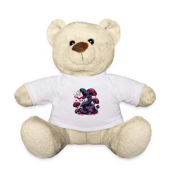 Psychedelische Schlange mit Pilzen - Teddy - Weiß - Vorne