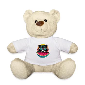 Cute Raccoon Raccoon Nature Baby Raccoon Forest - Teddy Bear - white - Front