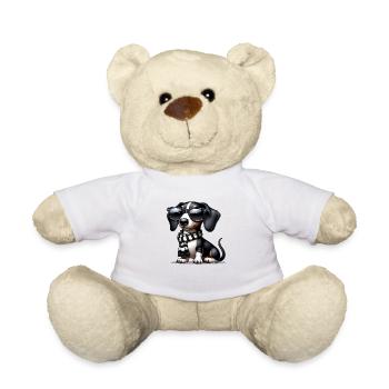 Süßer Hund mit Sonnenbrille - Teddy - Weiß - Vorne