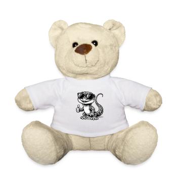 Gecko with sunglasses - Teddy Bear - white - Front