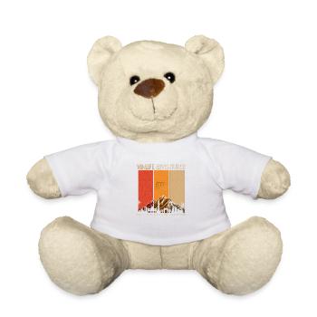 Vanlife adventurer - couleurs rétro des années 70 - Nounours - blanc - Devant