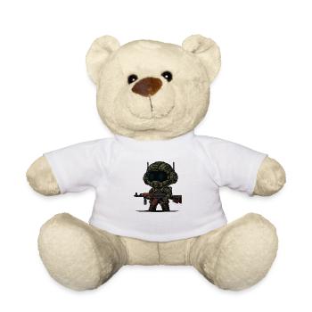 Petit soldat futuriste russe mignon - Nounours - blanc - Devant