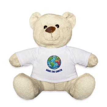 Earth Planet - Teddy Bear - white - Front