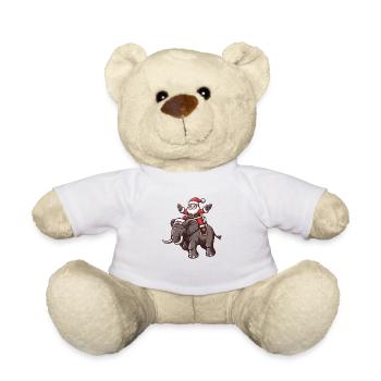 Dessin animé du Père Noël mammouth - Nounours - blanc - Devant