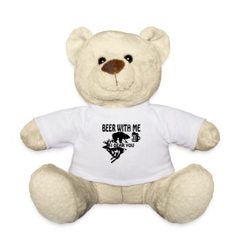 Beer with me, my dear. - Teddy Bear - white - Front