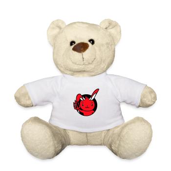 Bunny Devil Démon Mal Satan Enfer Trident Costume - Nounours - blanc - Devant