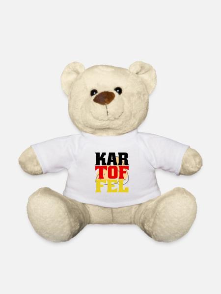 Deutsche Kartoffel - Parodie Scherz Nationalflagge - Teddy - Weiß