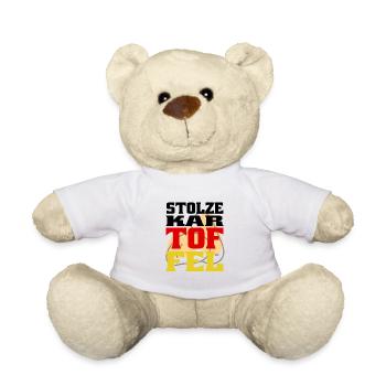 Stolze Deutsche Kartoffel - Parodie Scherz - Teddy - Weiß - Vorne