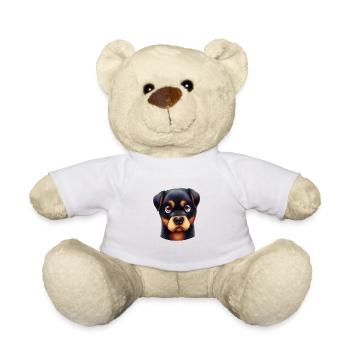 Charming Rottweiler Gaze - Teddy Bear - white - Front