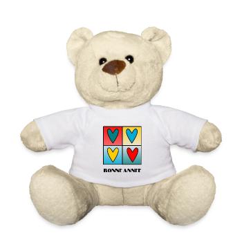 NOËL. ANNEE. ANNIVERSAIRE. RETRAITE. PAPA. MAMAM. - Nounours - blanc - Devant