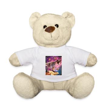 Weltraum TRex Pizza - Teddy - Weiß - Vorne