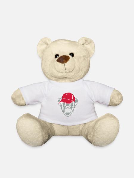 singe animal sauvage casquette 0 - Nounours - blanc
