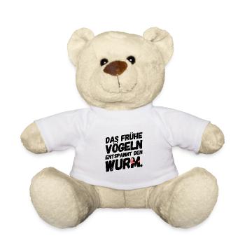 Lustige Witzige Sex Sprüche Wurm - Teddy - Weiß - Vorne