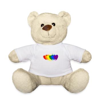 Gay gay LGBT - Teddy Bear - white - Front
