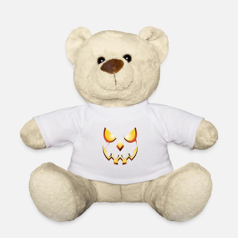 Gruseliges Kürbis Halloween Design - Teddy - Weiß