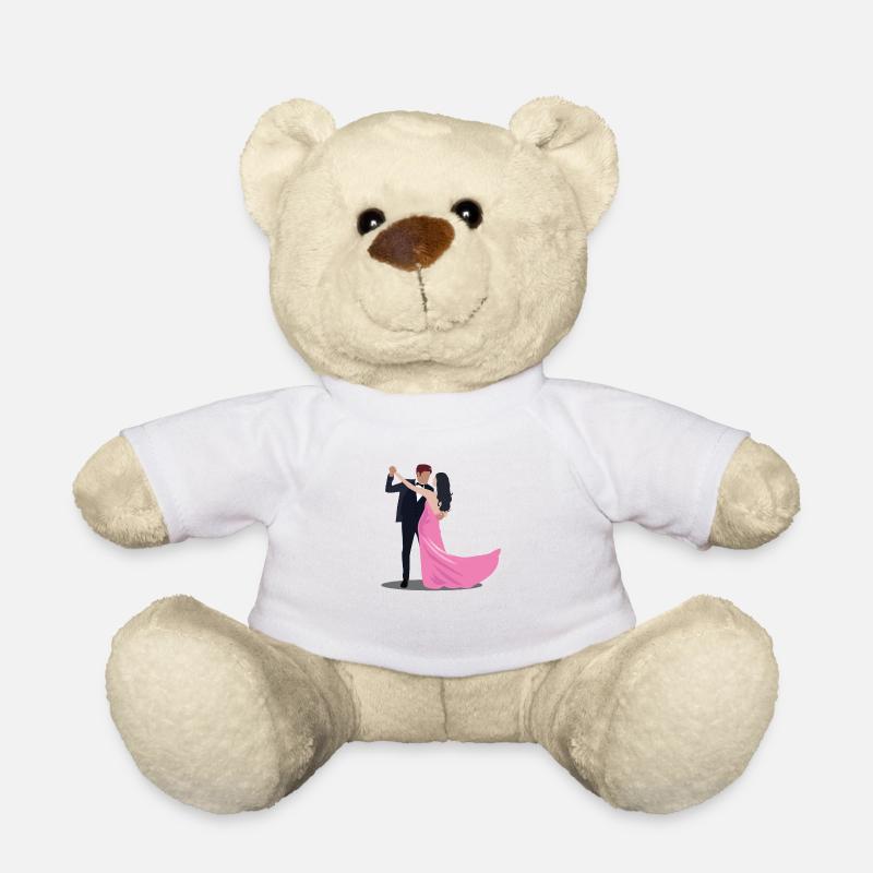 Dancing Silhouette Couple Dancers Romantic Dance - Teddy - Weiß