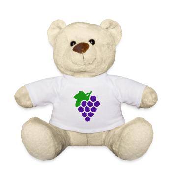 Trauben Geschenk - Teddy - Weiß - Vorne