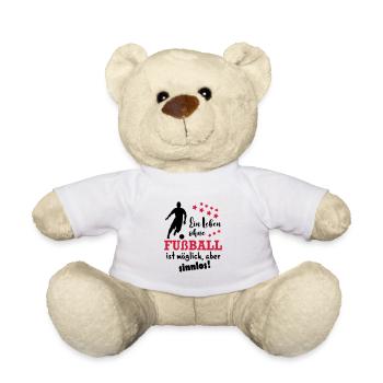 Leben ohne Fussball - Teddy - Weiß - Vorne